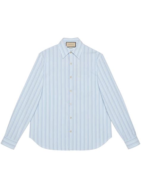 Striped Double G cotton shirt 